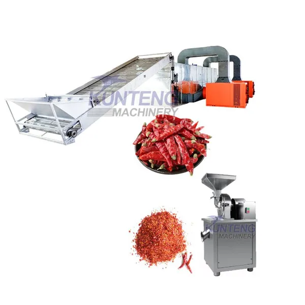 Chili Drying and Grinding Production Line Chili Powder Making Machine EPC