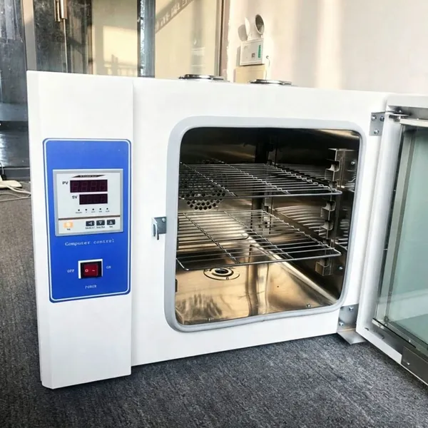 Forno de secagem a vácuo com controle termostático e aquecimento elétrico industrial de laboratório photo-3