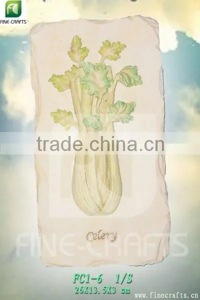 Polyresin Ornament Piaque With Celery