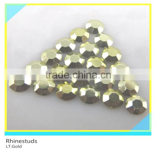 Hot Fix Octagon Rhinestuds Grey Round Flatback Metallic Ss6 2mm 600 Gross Package photo-3