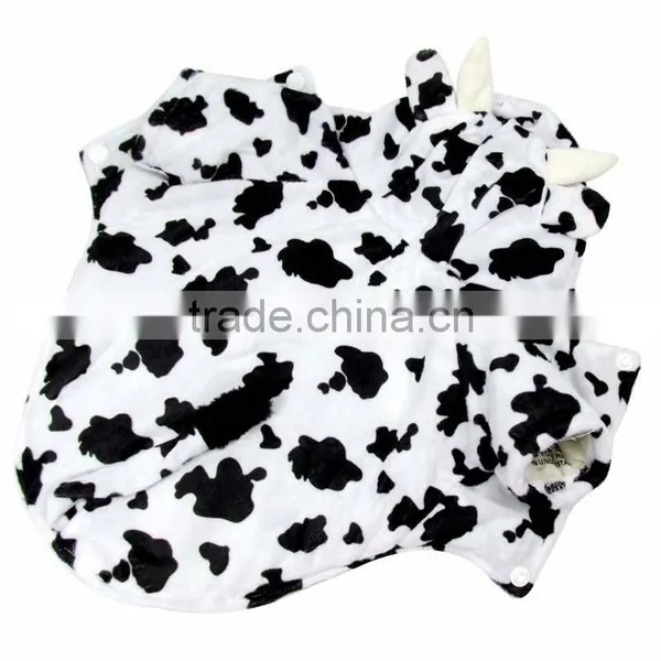 Shorn Velvet and Rod Cotton Double Layer Autumn Winter Milk Cow Shape Dog Clothes Pet Garment photo-4