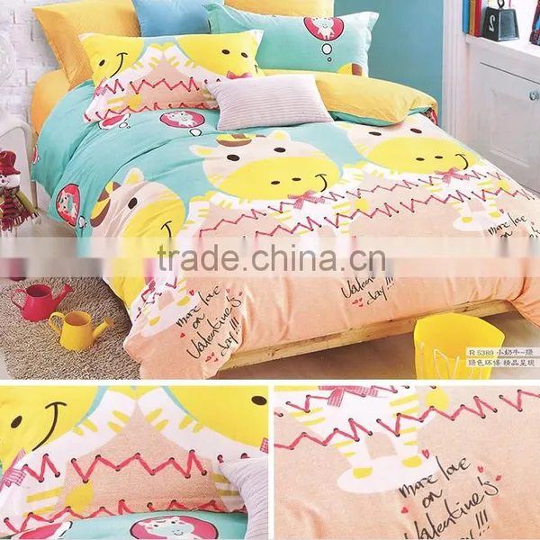 100% Cotton Cartoon Bedding Set, 3 D Cartoon Style 4 PCS photo-3