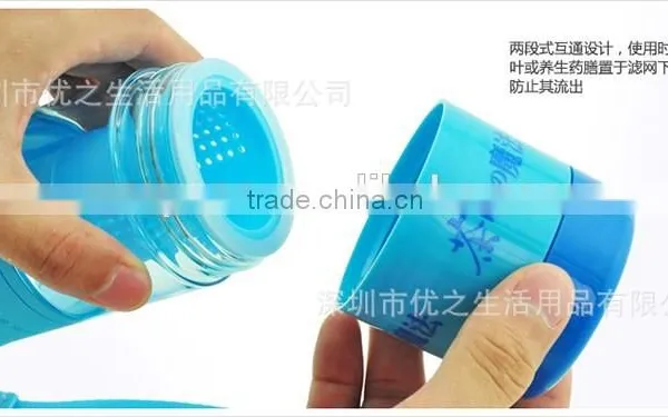 Custom Tea Water Bottle Infuser Fashion Clean PP Plastic Water Bottle photo-4