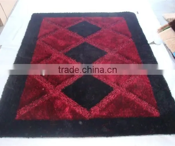 Factory Directly Sale South Korea Silk Shaggy Rug Bath Mat photo-3