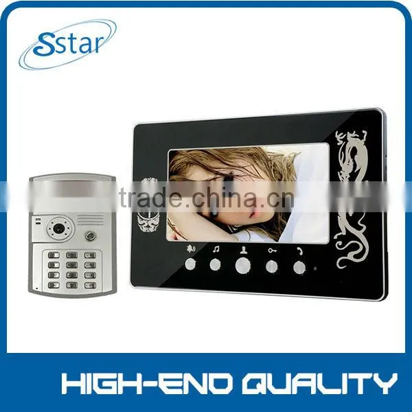 Apartment Wired Commax Video Doorphone Entry 6 Unit & 7" TFT LCD Indoor Monitor & Video Intercom System XSL-V7C-520