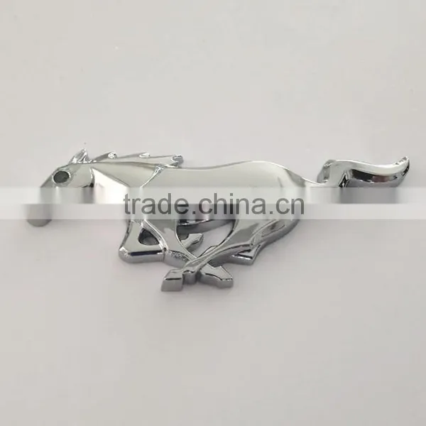 New Style 3D Decoration Chrome Plated Car Horse Sticker photo-2