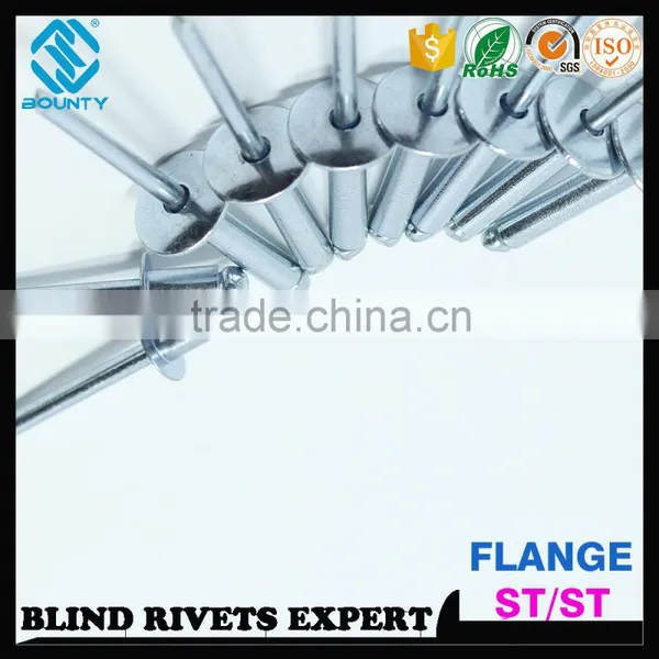 DIN7337 STEEL RIVET BODY STEEL MANDREL CSK HEAD STEEL RIVETS photo-6