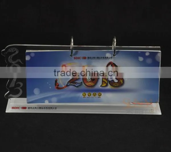 2016 Customized Plastic Clear Acrylic Table Calendar Design photo-2