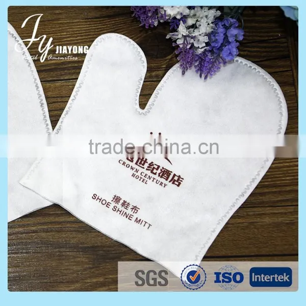 2015 New Design Cotton Hotel Shoe Shine Mitt/shoe Cloth