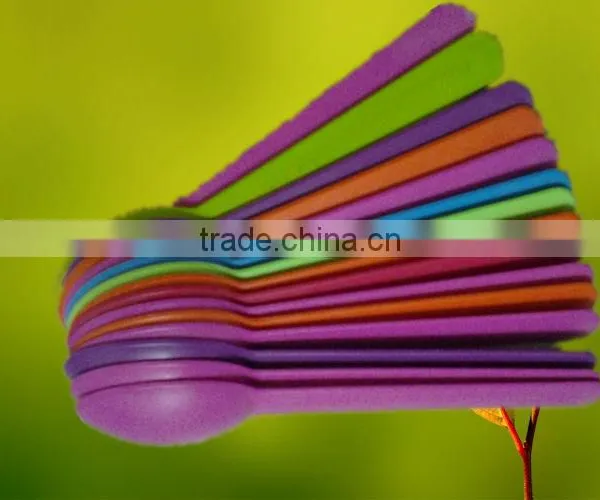Colourful 100% Biodegradable Disposable Ice Cream Spoon photo-2