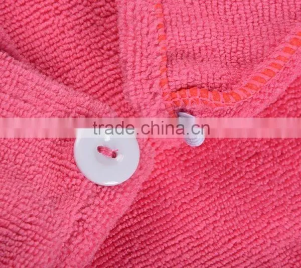 Sinland Microfiber Ultra Absorbent Twist Hair Turban Dry Cap Bath Head Wrap Hair Wrap Cap 9.8inch x 25.6inch Dark Pink photo-3