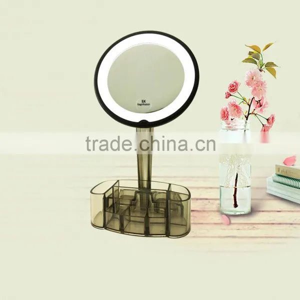 Makeup Mirror Vanity Organizer Led Lighted Mirror Powerme photo-2