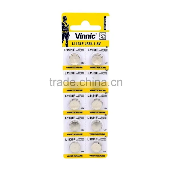 1.5v Alkaline Battery LR54 Primary Button Cell Ag10 L1131F photo-3