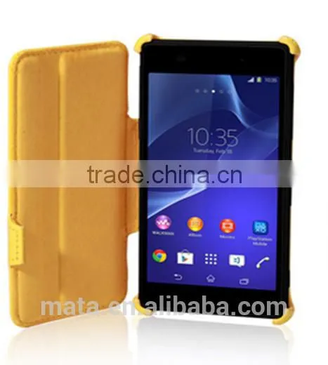 Factory Direct Selling Stand Function PU Leather Case For Sony Xperia Z2 photo-5