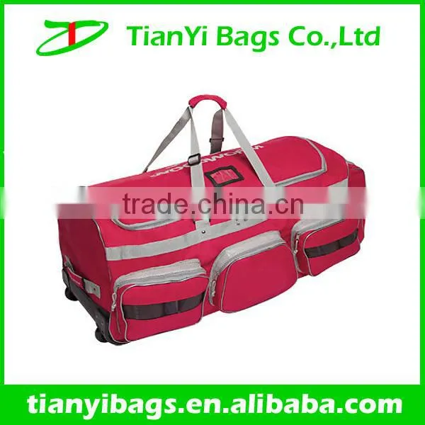 Insulated pocket cricket bag with bat holder