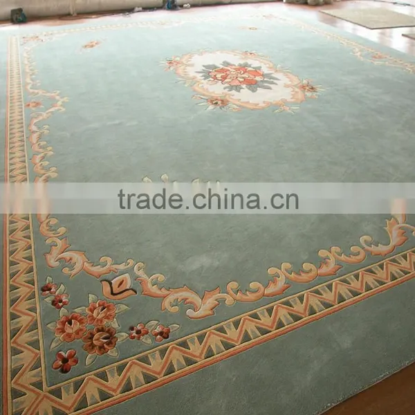 Hotel Decoration Hand Tufted Rug With Leaf Pattern Hand Made Carpet photo-2