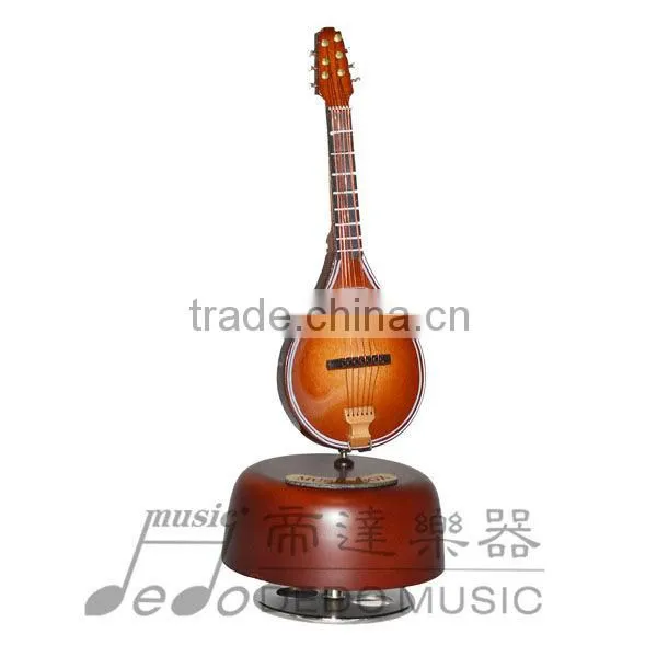 Decoration Rotating Various Model Wooden Instrument Shaped Music Box With Optional Music Tunes photo-3