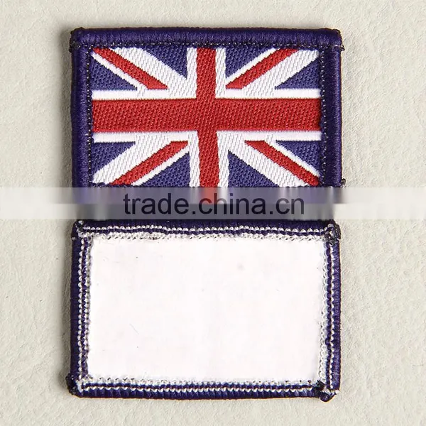 China Recognized Supplier Customs Woven Arm Badge With Flag Shaped for Special Working Uniform photo-3