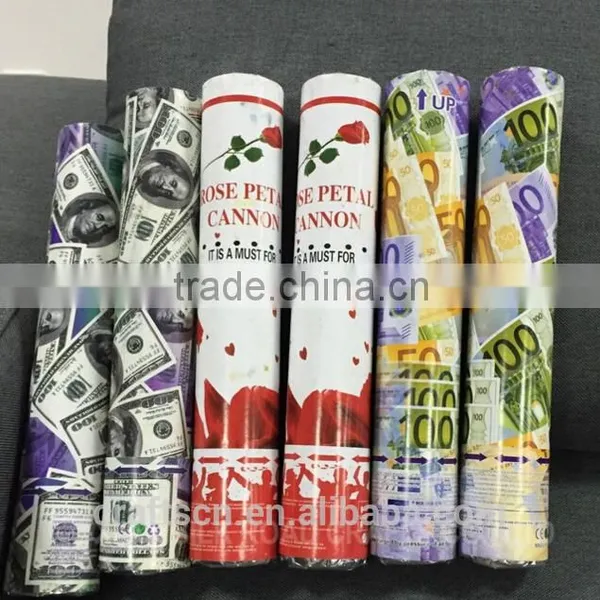 Unique Dollar Confetti Party Poppers
