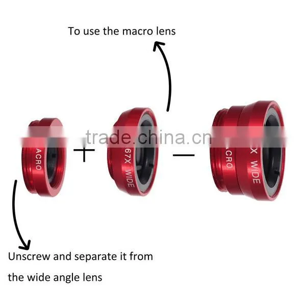 3 in 1 Fisheye Macro Wide Angle Mobile Phone Camera Lens External Lens for Mobile Camera photo-3