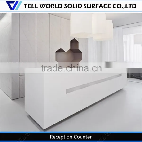 Office Counter Simple Design/white Reception Counter Pictures/new Design Front Desk