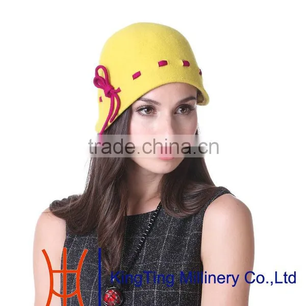 Bonnet Wool Felt Women Hat photo-3