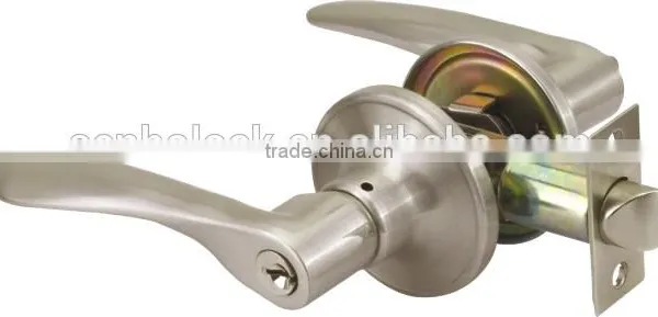 North and South American Style Zinc Alloy Double Handles Main Door Tubular Lever Locks photo-2