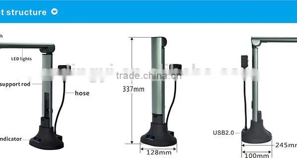 Trade Asssurance Supplier New Dual Camera High Speed Digital Camera Visual Presenter photo-2