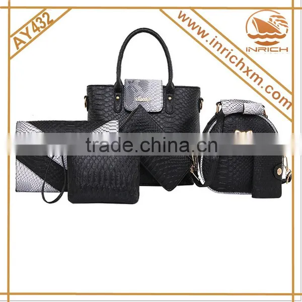 Hot Sale China Factory Price Wallet Purse 6 Pieces Women Handbag Set photo-5