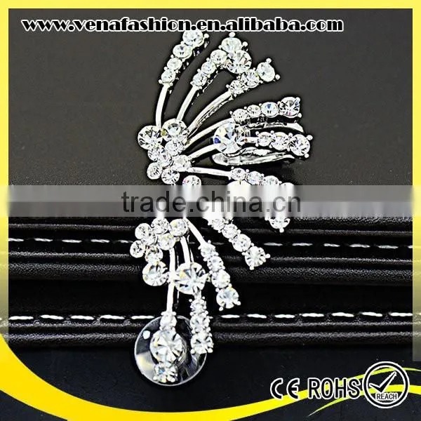 Sector Shape Artificial Man Made Full Diamonds Earrings Woman photo-2