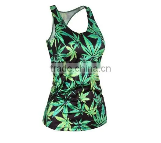 Sexy Women 3D Graphic Digital Printed Stretch Skinny Punk Vest Tank Top photo-3