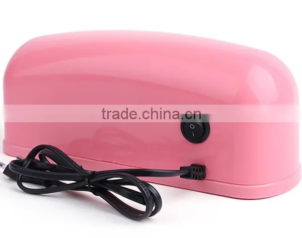 9 Watt uv Curing Lamp, 9W UV Gel Nail Art Dryer Curing Lamp Light Pink 110V EU Plug