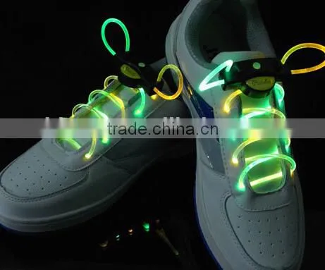 LED Light up Shoelaces Flash Shoestrings-Orange photo-2