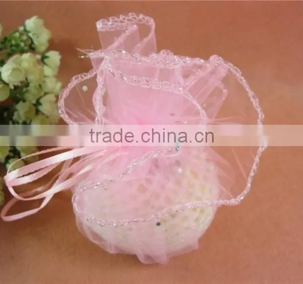 Drawstring Organza Jewelry Pouch Bag,Round Organza Gift Pouch Quality Choice photo-4