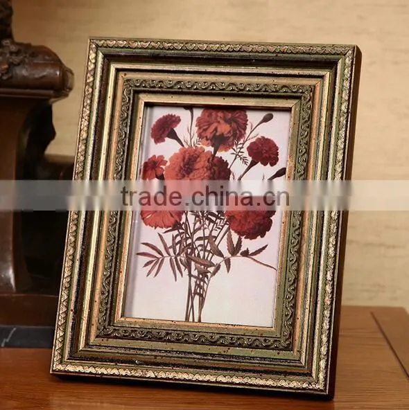 Top Quality Slap-up Wall Decorative Archaistic Wooden Picture Rahmen Handmade Baroque Antique Natural Solid Wood Photo Frame photo-3