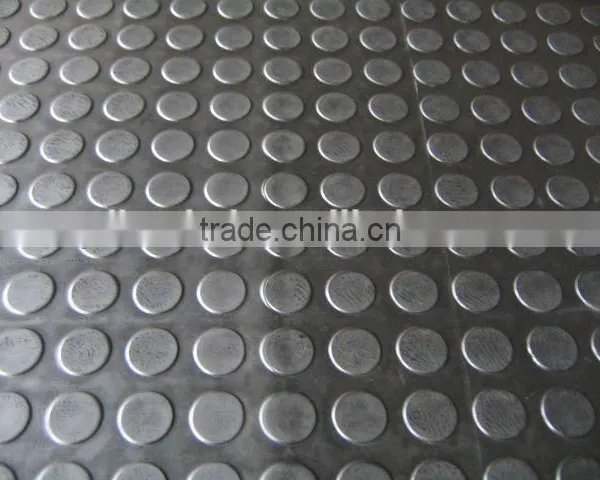 Black Round Stud Rubber Mat