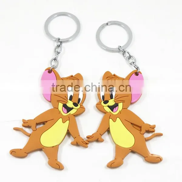 Promotional Gift Cartoon Cute Customized Shaped Keychain 3d PVC Key Ring photo-4