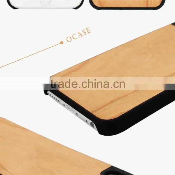 Good Hand Feeling PC & Cherry Wood Engraving Two in One Phone Case for Iphone 6 photo-3