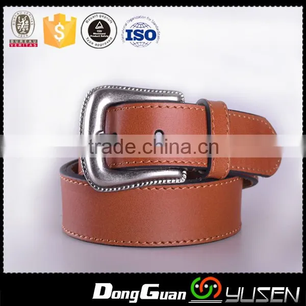 Soft High Quality Brown Fashion Cow Full Grain Leather Belt