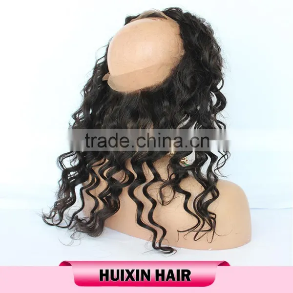Natural Wave Peruvian Virgin Hair 360 Lace Frontal With Lace Band ,lace Frontal photo-5