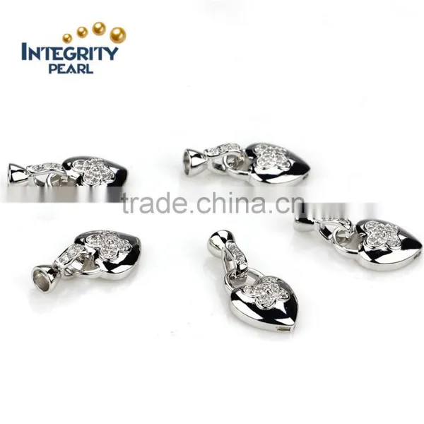 Heart Shaped Fine Jewelry Fittings Precious Box Clasps Jewelry Clasp Types