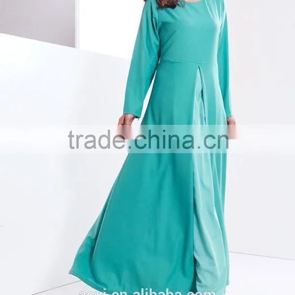 OEM Service China Factory Custom Made Arabic Chiffon Solid Muslim Layers Dress photo-3