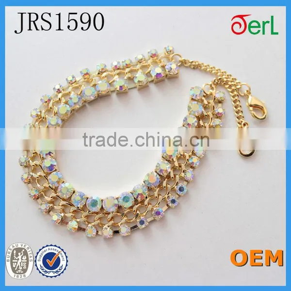 China Supplier Flatback Rhinestones Chain Trimming Shoe Chain Accessories photo-2