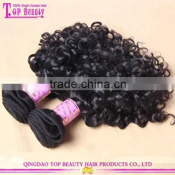 Shandong Factory Mongolian Curly Hair Extension Hair With Rubber Band photo-5
