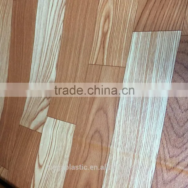 PVC Floor Covering for Indoor Usage/ Natural Wood Looking Plastic photo-3