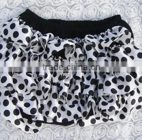 Boutique Newborn Toddlers Underwear Baby Lace Bloomer Satin Ruffle Pants Diaper Cover With Bow photo-3