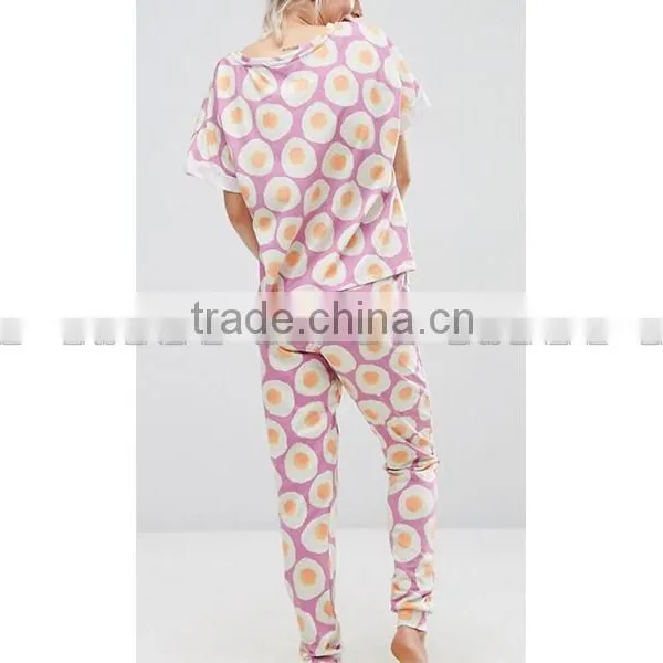 China Supplier Fashion Cotton Fabric Ladies Pyjamas Sleepwear photo-2