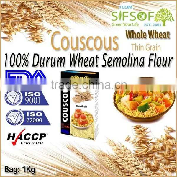 Couscous. 100% Durum Wheat Semolina Flour. Premium Quality Whole Wheat Couscous. Couscous Thin Grain Bag 1Kg. photo-3