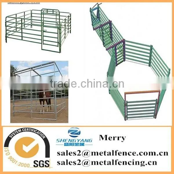 Cheap Metal Tubular Holding Yards Paddock Fence Rails Used Fence Panel for Livestock photo-5