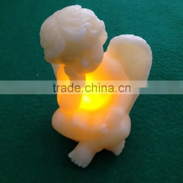 Led Flameless Candle Christmas Angel Real Wax Led Candle Led Angel Candle Light photo-2